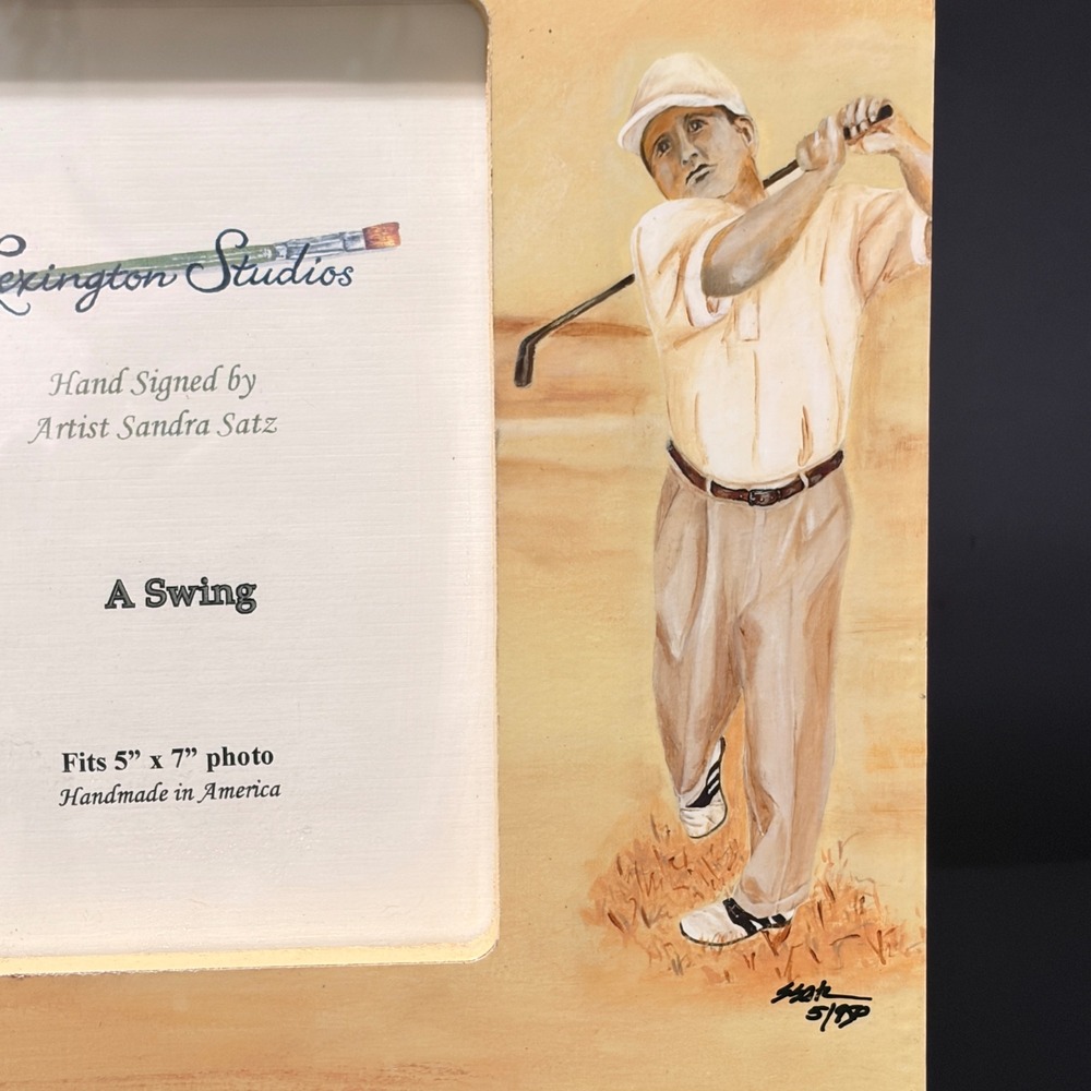 Lexington Studios Sandra Satz A Swing Golf Wood Picture Frame 5x7 Bill Campbell - Picture 6 of 16